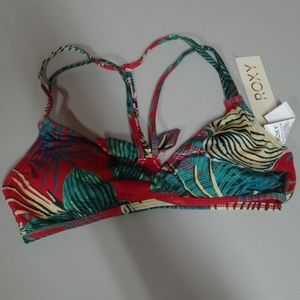 NWT Roxy Cuba Gang Athletic Tri Bikini Top Large